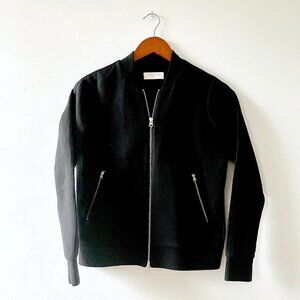 Everlane Street Fleece Bomber Jacket in Black XS
